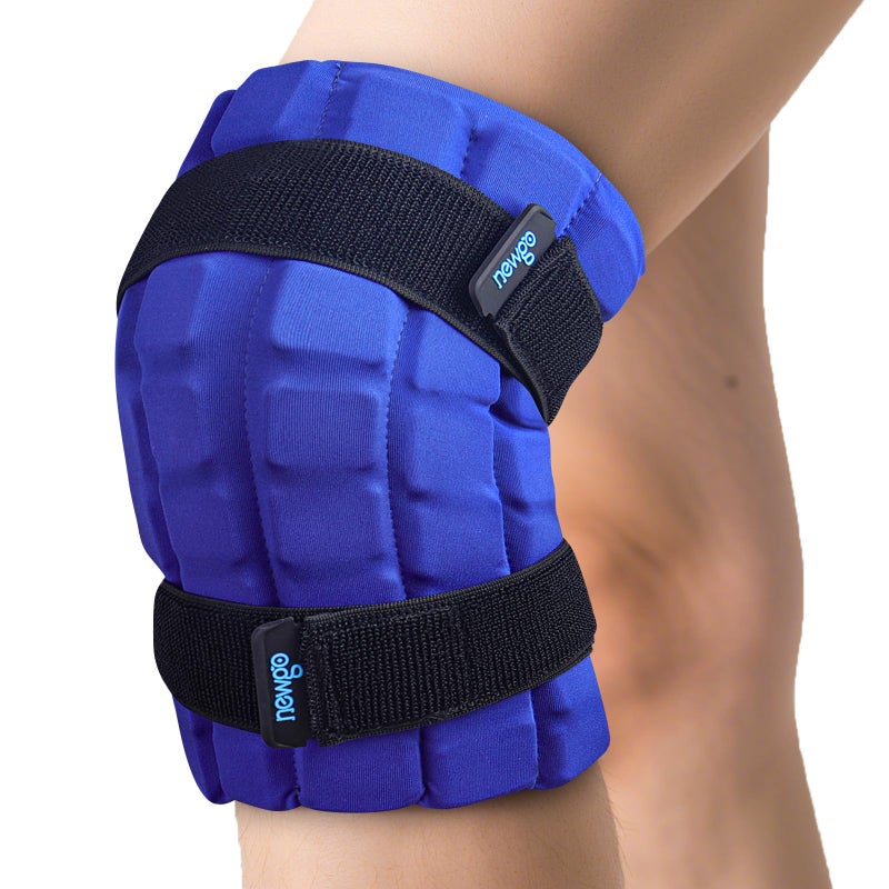 NEWGO Ice Pack for Knee, 2 Hours LongLasting Cold Therapy Knee Ice Pack Wrap with Detachable Gel Ice Cubes, Adjustable Fit for Post-Op, Injury, Swelling, ACL, Inflammation, Swelling - Image 1
